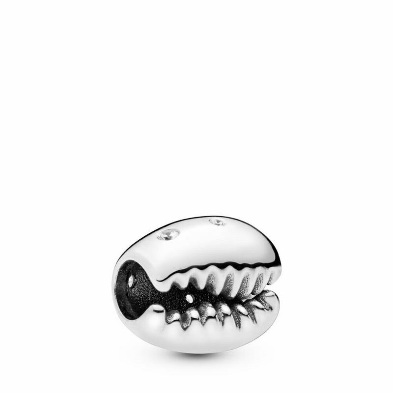 Pandora Sparkling Coffee Bean Shell Charm Sale NZ, Sterling Silver (016983-MLI)